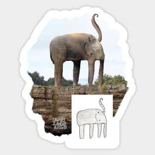 Happy Elephant / Splat Design Sticker